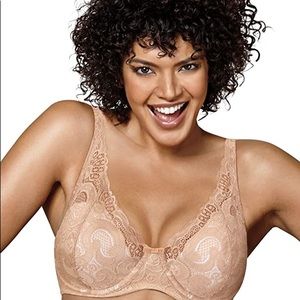 Playtex Women's Love My Curves Thin Foam W/Lace Underwire 38DDD new